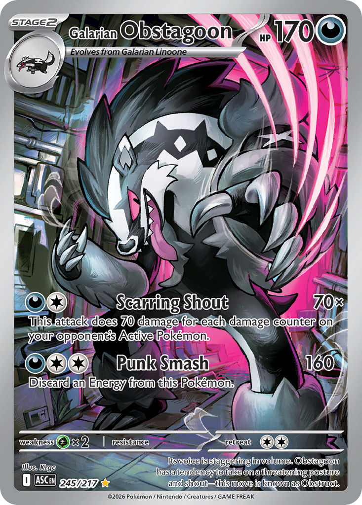 Galarian Obstagoon - 245/217 - ME2.5: Ascended Heroes 245/217/ ( ASC 245 )