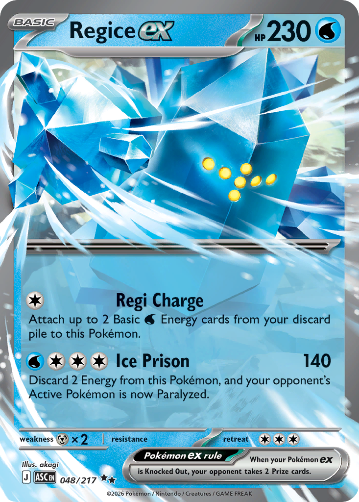 Regice ex - 48/217 - ME2.5: Ascended Heroes 48/217/ ( ASC 48 )