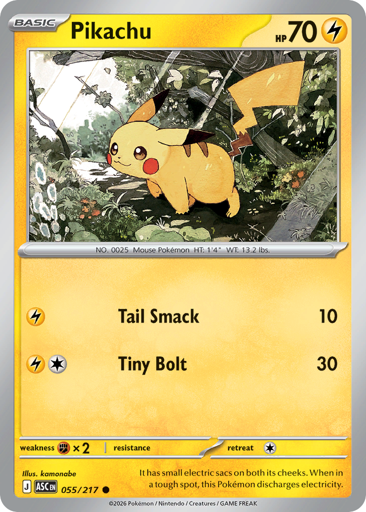 Pikachu - 55/217 - ME2.5: Ascended Heroes 55/217/ ( ASC 55 )