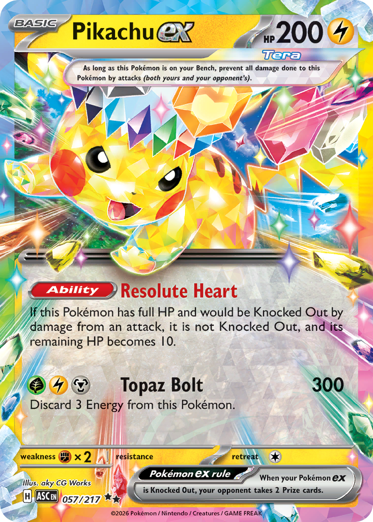 Pikachu ex - 57/217 - ME2.5: Ascended Heroes 57/217/ ( ASC 57 )