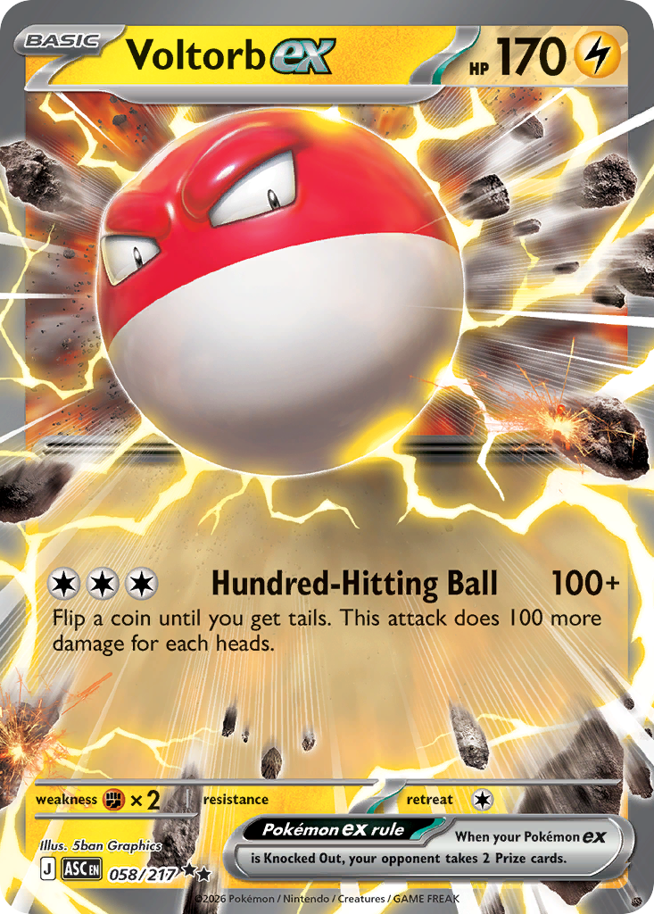 Voltorb ex - 58/217 - ME2.5: Ascended Heroes 58/217/ ( ASC 58 )