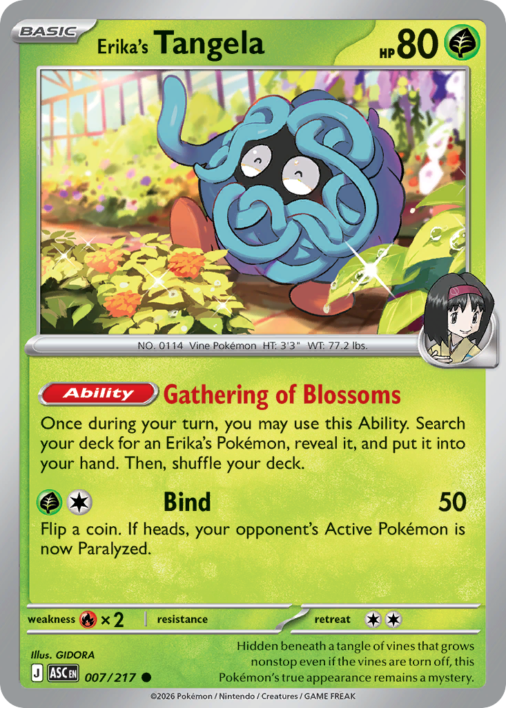 Erika's Tangela - 7/217 - ME2.5: Ascended Heroes 7/217/ ( ASC 7 )