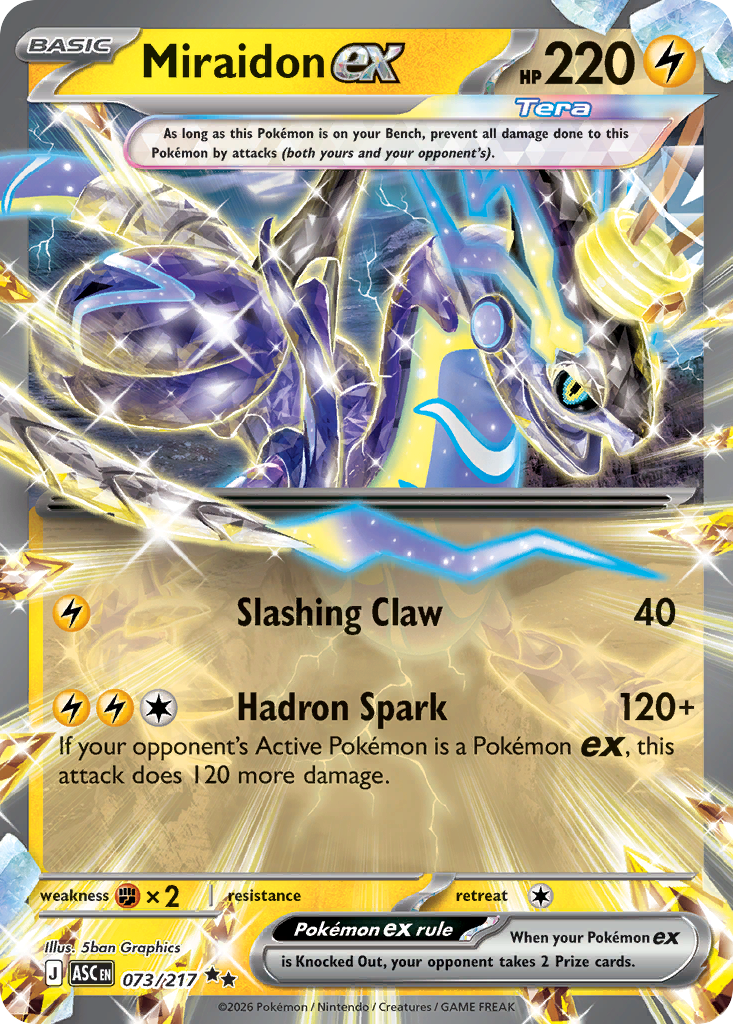 Miraidon ex - 73/217 - ME2.5: Ascended Heroes 73/217/ ( ASC 73 )