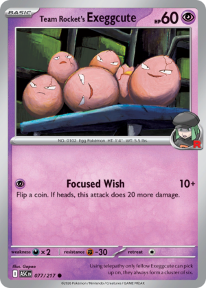 Team Rocket’s Exeggcute – 77/217 – ME2.5: Ascended Heroes 77/217/ ( ASC 77 )