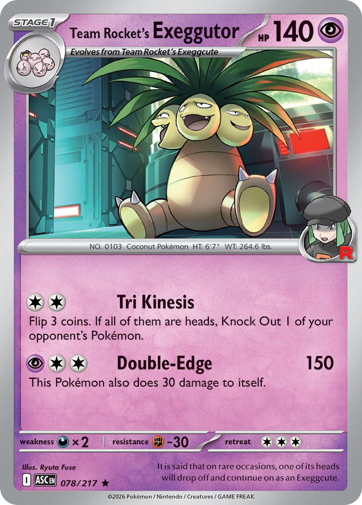 Team Rocket's Exeggutor - 78/217 - ME2.5: Ascended Heroes 78/217/ ( ASC 78 )