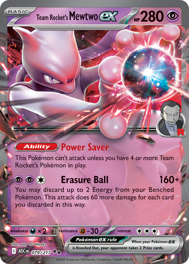 Team Rocket's Mewtwo ex - 79/217 - ME2.5: Ascended Heroes 79/217/ ( ASC 79 )