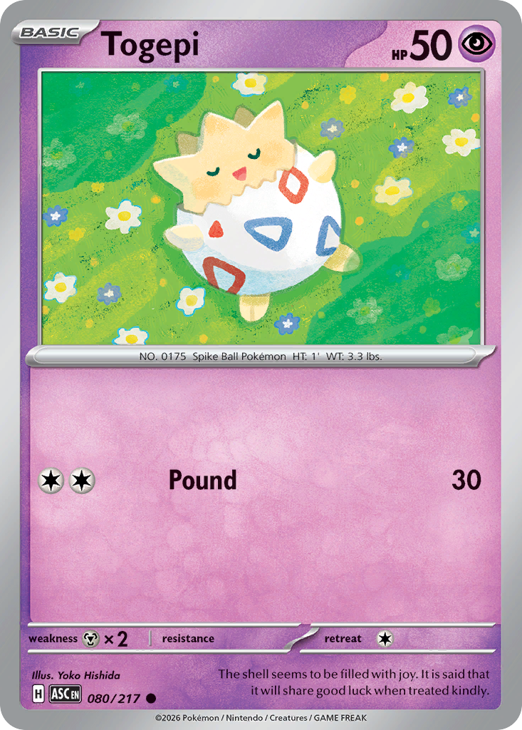 Togepi - 80/217 - ME2.5: Ascended Heroes 80/217/ ( ASC 80 )