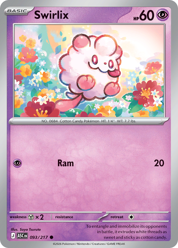 Swirlix - 93/217 - ME2.5: Ascended Heroes 93/217/ ( ASC 93 )