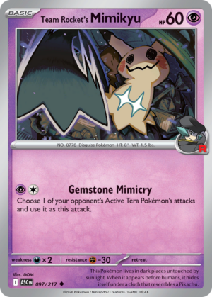 Team Rocket’s Mimikyu – 97/217 – ME2.5: Ascended Heroes 97/217/ ( ASC 97 )