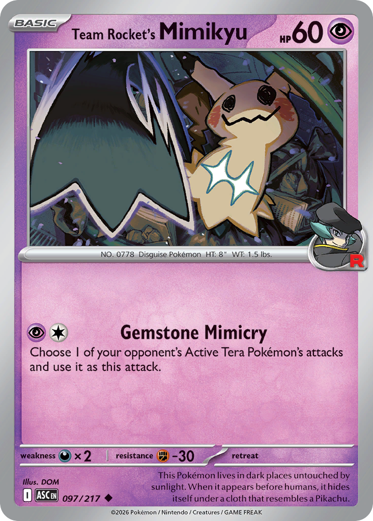 Team Rocket's Mimikyu - 97/217 - ME2.5: Ascended Heroes 97/217/ ( ASC 97 )