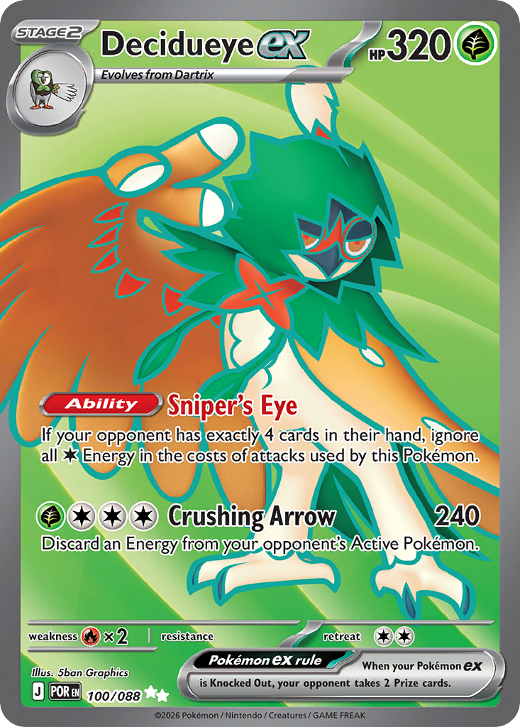 Decidueye ex - 100/88 - ME03: Perfect Order 100/88/ ( POR 100 )