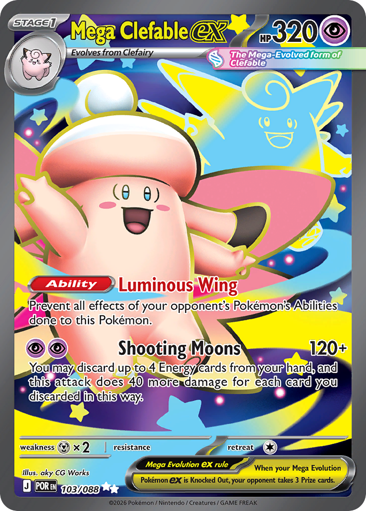 Mega Clefable ex - 103/88 - ME03: Perfect Order 103/88/ ( POR 103 )