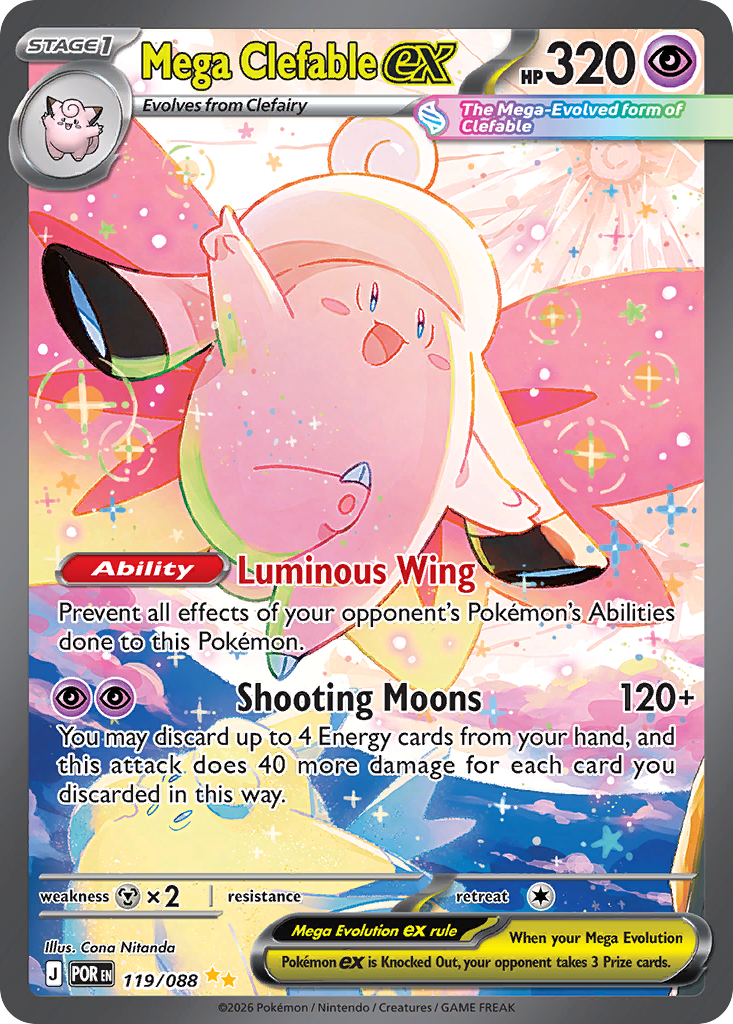 Mega Clefable ex - 119/88 - ME03: Perfect Order 119/88/ ( POR 119 )