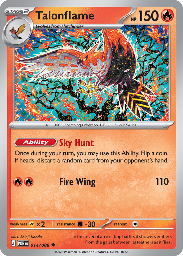 Talonflame - 14/88 - ME03: Perfect Order 14/88/ ( POR 14 )