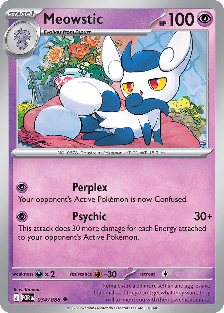 Meowstic - 34/88 - ME03: Perfect Order 34/88/ ( POR 34 )
