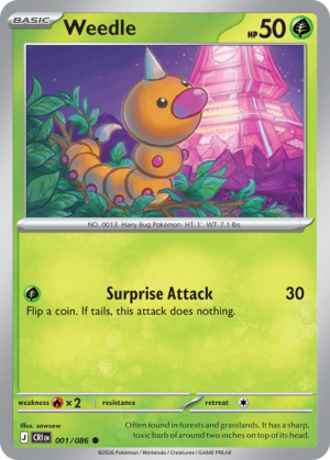 Weedle – 1/86 – ME04: Chaos Rising 1/86/ ( CRI 1 )