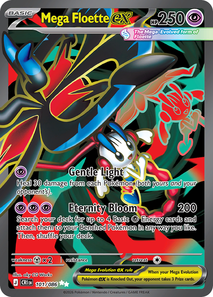 Mega Floette ex - 101/86 - ME04: Chaos Rising 101/86/ ( CRI 101 )