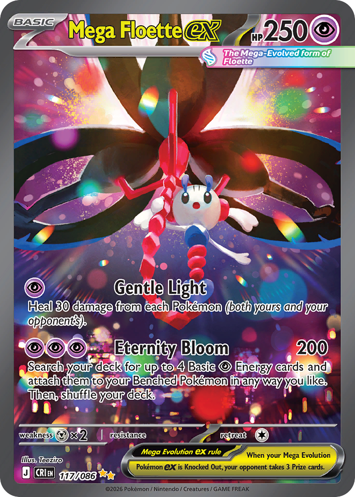 Mega Floette ex - 117/86 - ME04: Chaos Rising 117/86/ ( CRI 117 )