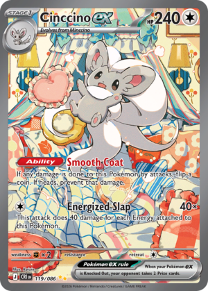 Cinccino ex - 119/86 - ME04: Chaos Rising 119/86/ ( CRI 119 )