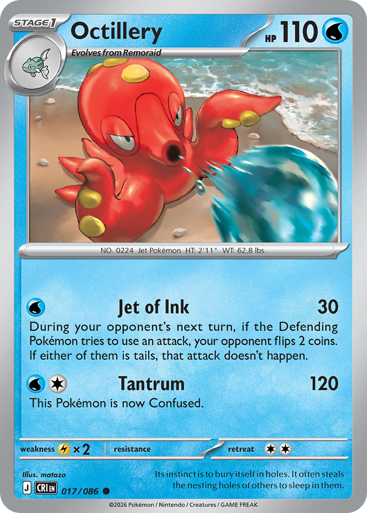 Octillery - 17/86 - ME04: Chaos Rising 17/86/ ( CRI 17 )