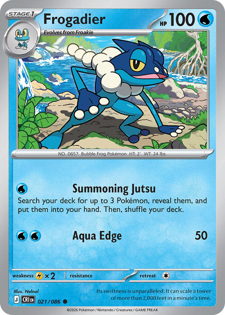 Frogadier - 21/86 - ME04: Chaos Rising 21/86/ ( CRI 21 )