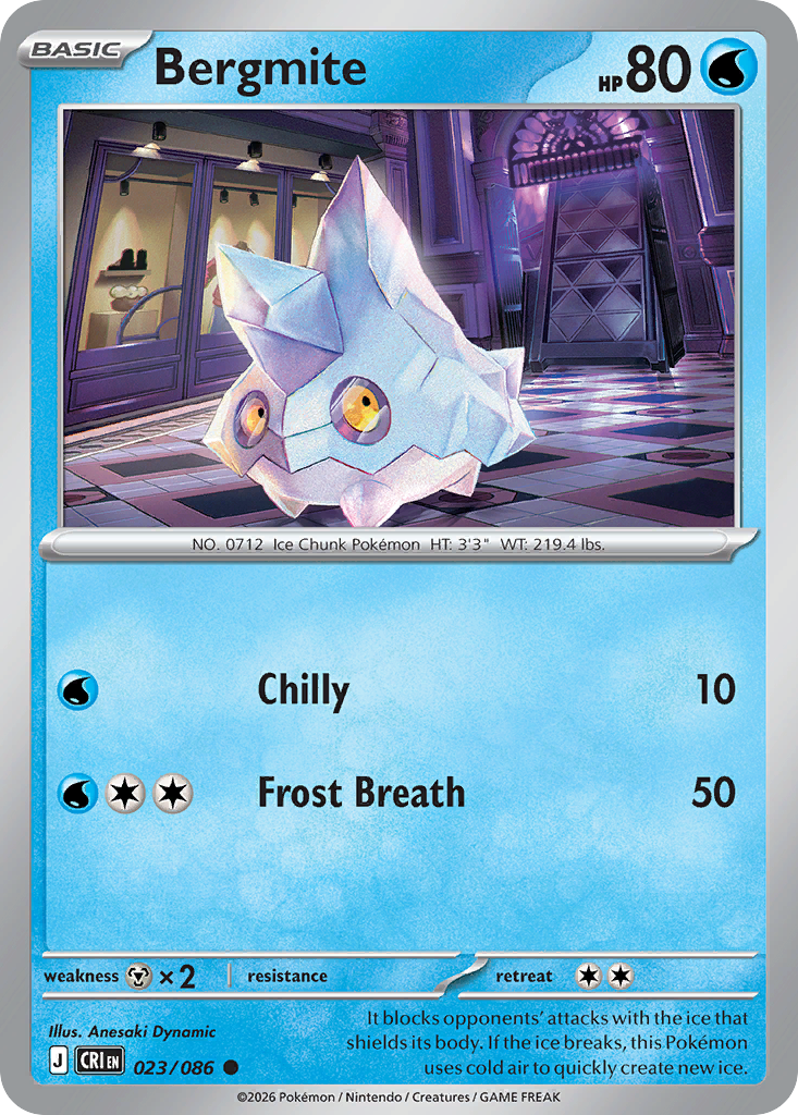 Bergmite - 23/86 - ME04: Chaos Rising 23/86/ ( CRI 23 )