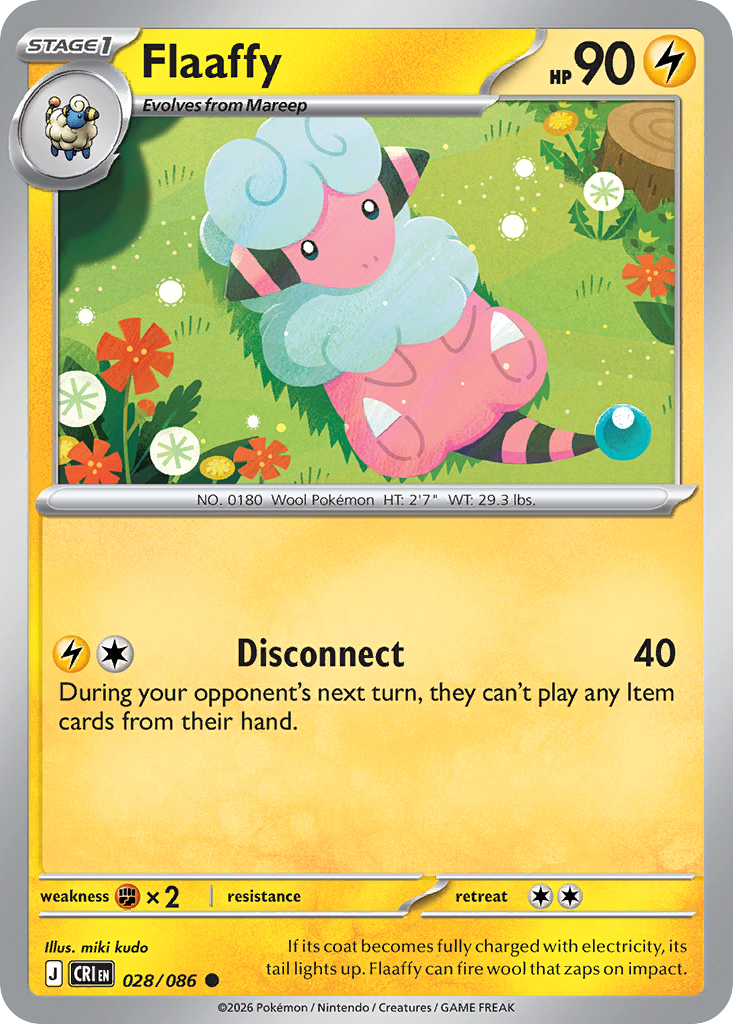 Flaaffy - 28/86 - ME04: Chaos Rising 28/86/ ( CRI 28 )