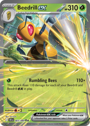 Beedrill ex - 3/86 - ME04: Chaos Rising 3/86/ ( CRI 3 )