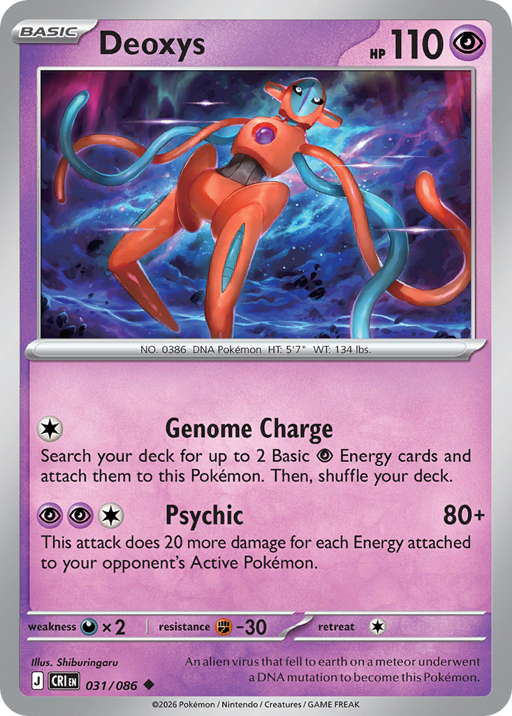 Deoxys - 31/86 - ME04: Chaos Rising 31/86/ ( CRI 31 )