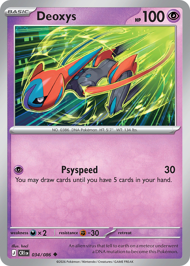 Deoxys - 34/86 - ME04: Chaos Rising 34/86/ ( CRI 34 )
