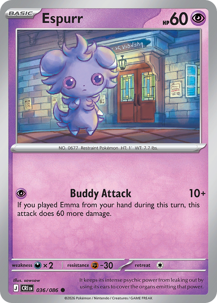 Espurr - 36/86 - ME04: Chaos Rising 36/86/ ( CRI 36 )