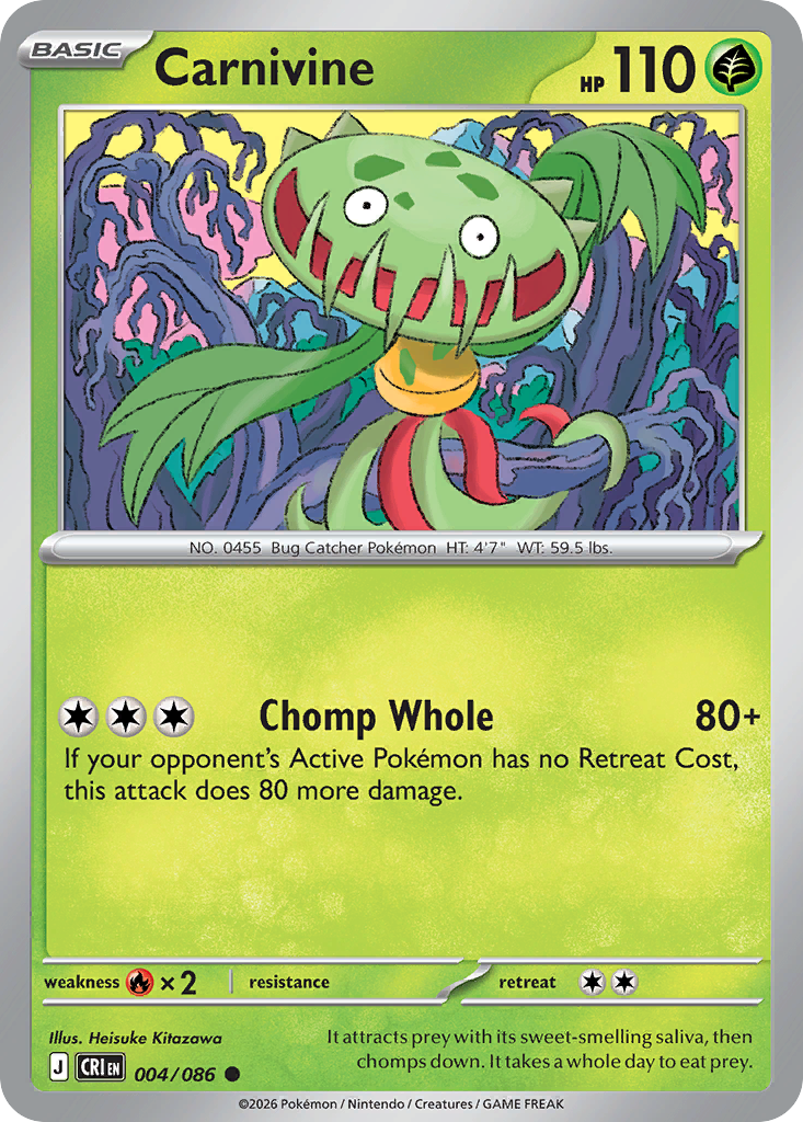 Carnivine - 4/86 - ME04: Chaos Rising 4/86/ ( CRI 4 )