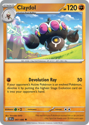 Claydol - 47/86 - ME04: Chaos Rising 47/86/ ( CRI 47 )