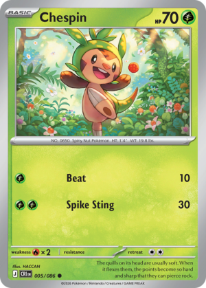 Chespin - 5/86 - ME04: Chaos Rising 5/86/ ( CRI 5 )