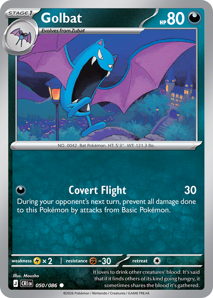 Golbat - 50/86 - ME04: Chaos Rising 50/86/ ( CRI 50 )