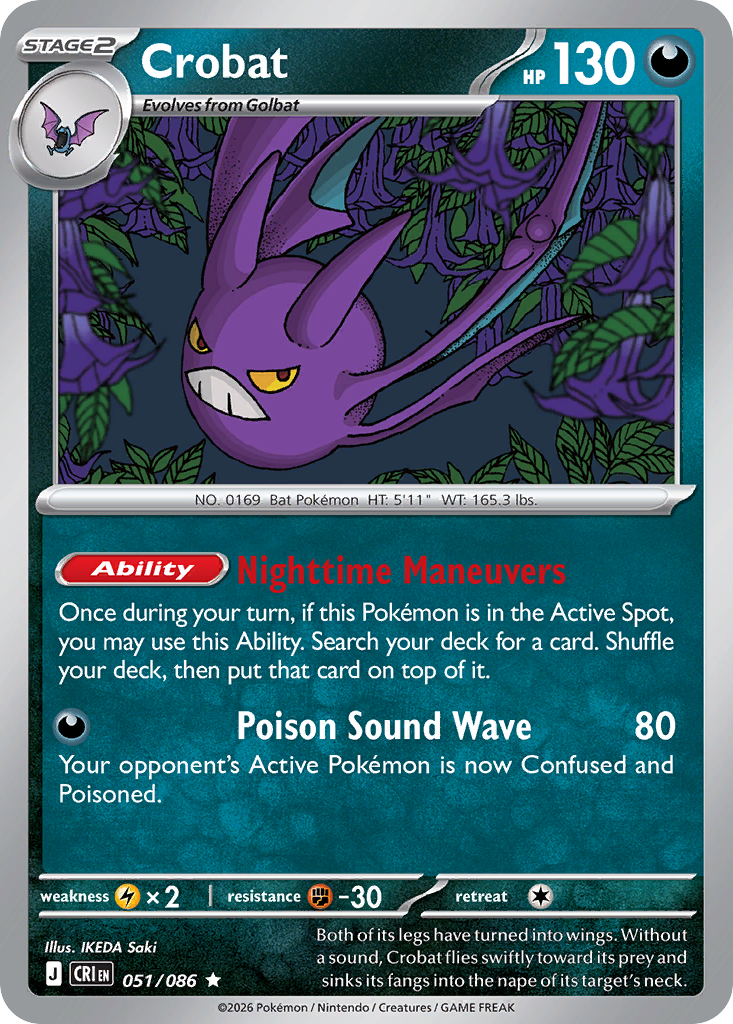 Crobat - 51/86 - ME04: Chaos Rising 51/86/ ( CRI 51 )
