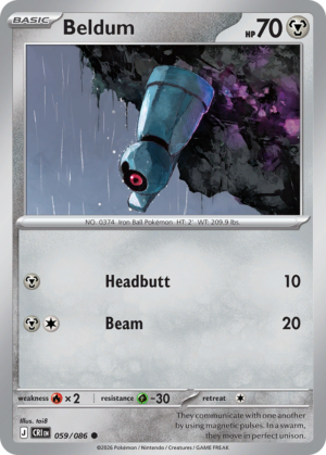 Beldum - 59/86 - ME04: Chaos Rising 59/86/ ( CRI 59 )