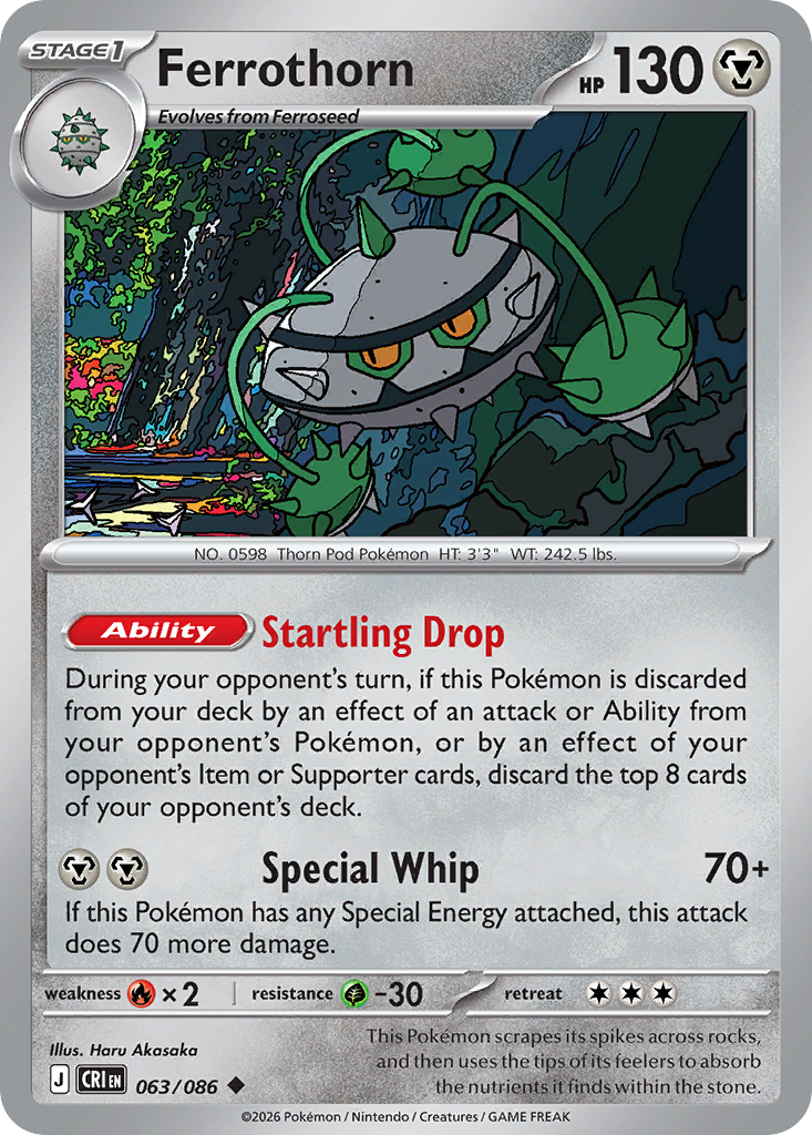 Ferrothorn - 63/86 - ME04: Chaos Rising 63/86/ ( CRI 63 )