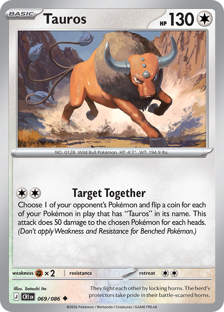 Tauros - 69/86 - ME04: Chaos Rising 69/86/ ( CRI 69 )