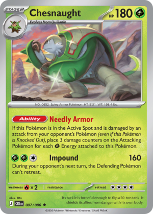 Chesnaught - 7/86 - ME04: Chaos Rising 7/86/ ( CRI 7 )