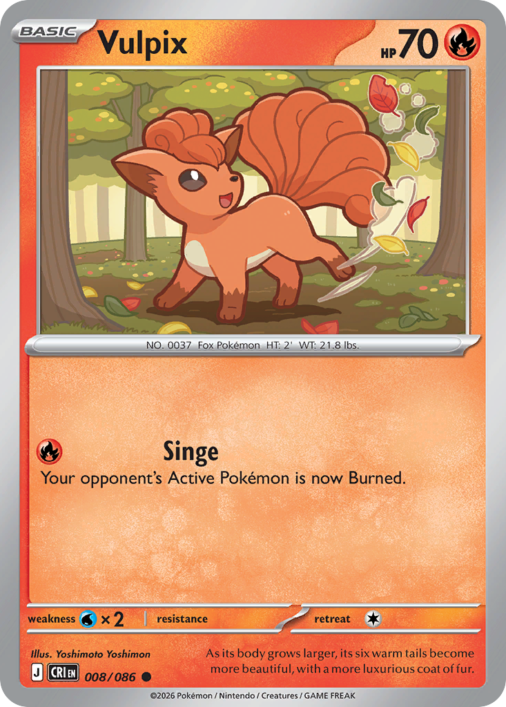 Vulpix - 8/86 - ME04: Chaos Rising 8/86/ ( CRI 8 )