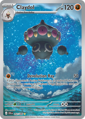 Claydol - 92/86 - ME04: Chaos Rising 92/86/ ( CRI 92 )