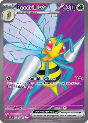 Beedrill ex - 98/86 - ME04: Chaos Rising 98/86/ ( CRI 98 )