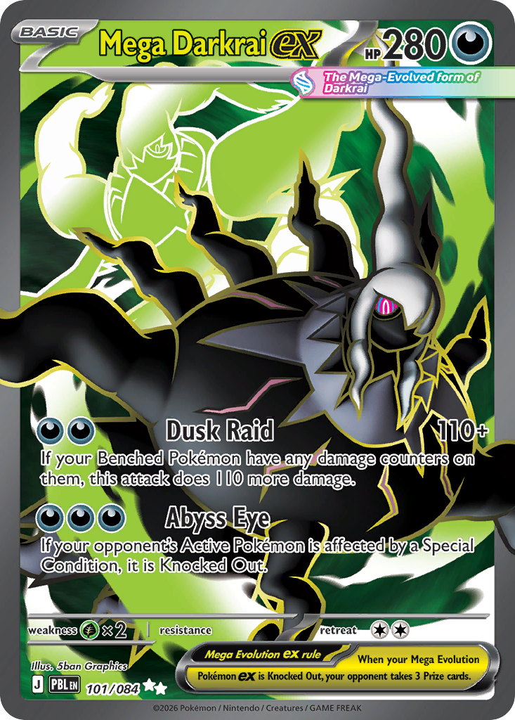Mega Darkrai ex - 101/84 - ME05: Pitch Black 101/84/ ( PBL 101 )
