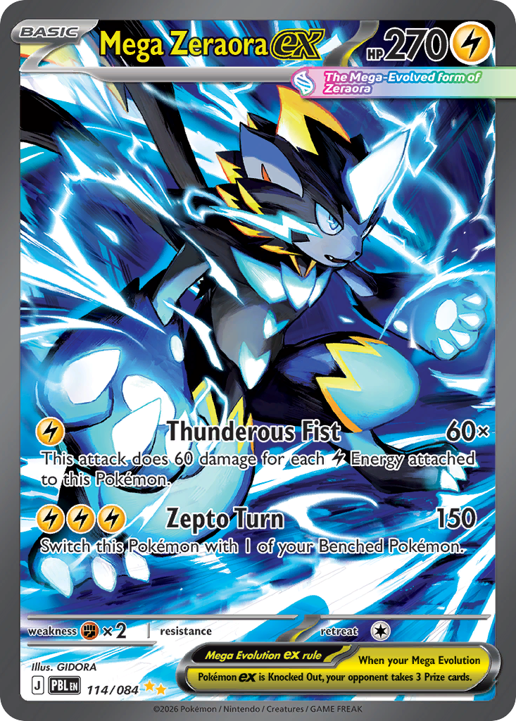 Mega Zeraora ex - 114/84 - ME05: Pitch Black 114/84/ ( PBL 114 )
