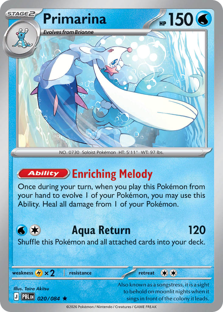 Primarina - 20/84 - ME05: Pitch Black 20/84/ ( PBL 20 )