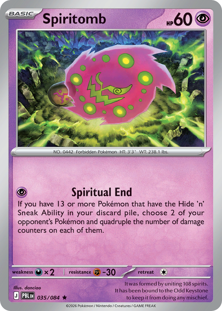 Spiritomb - 35/84 - ME05: Pitch Black 35/84/ ( PBL 35 )