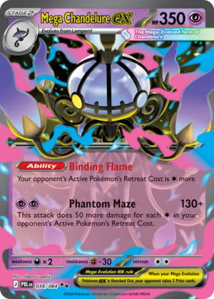 Mega Chandelure ex - 38/84 - ME05: Pitch Black 38/84/ ( PBL 38 )