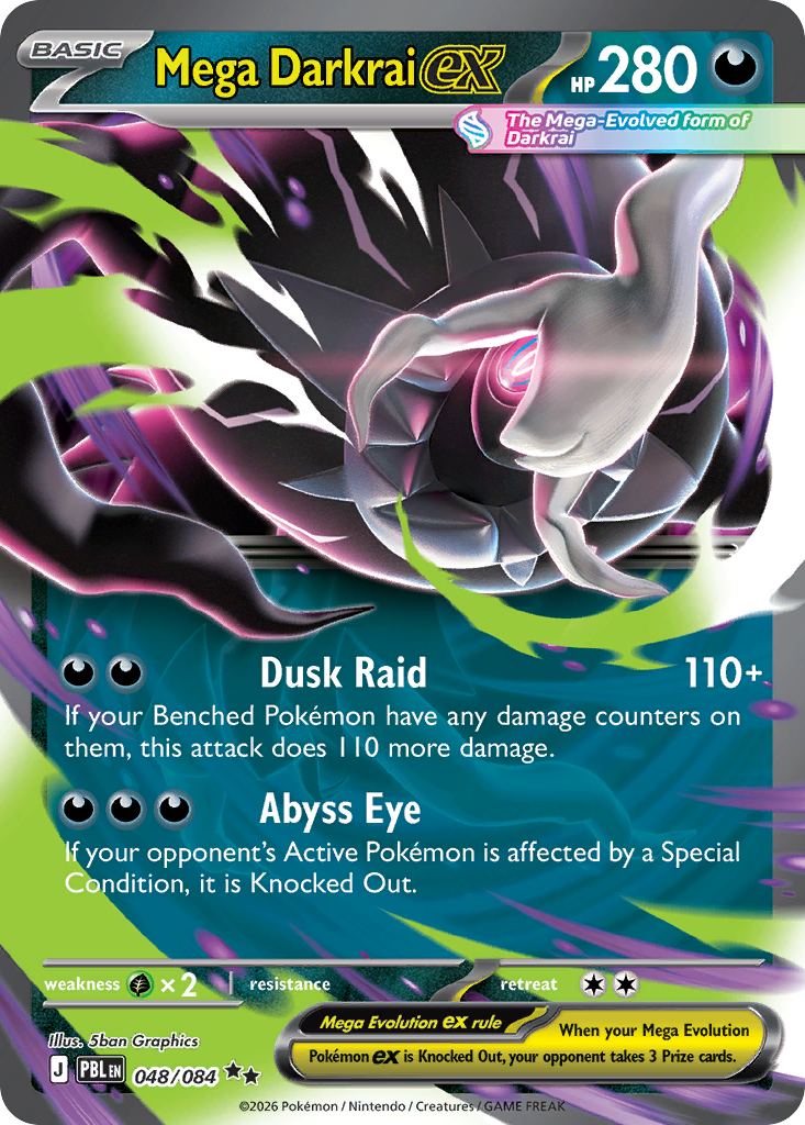 Mega Darkrai ex - 48/84 - ME05: Pitch Black 48/84/ ( PBL 48 )