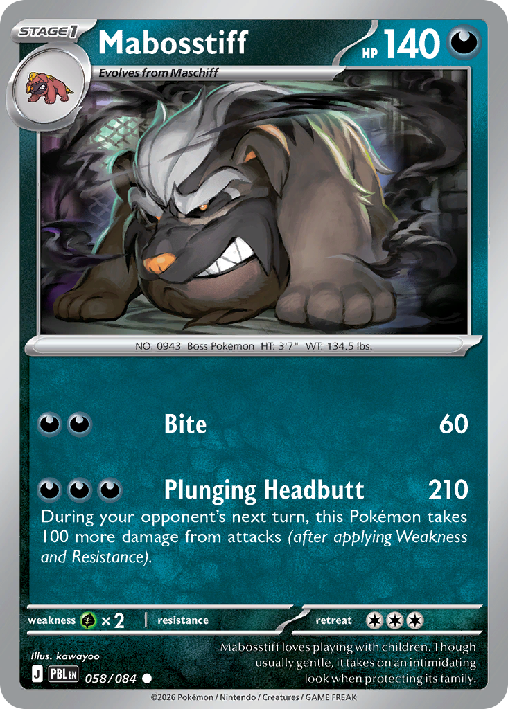 Mabosstiff - 58/84 - ME05: Pitch Black 58/84/ ( PBL 58 )